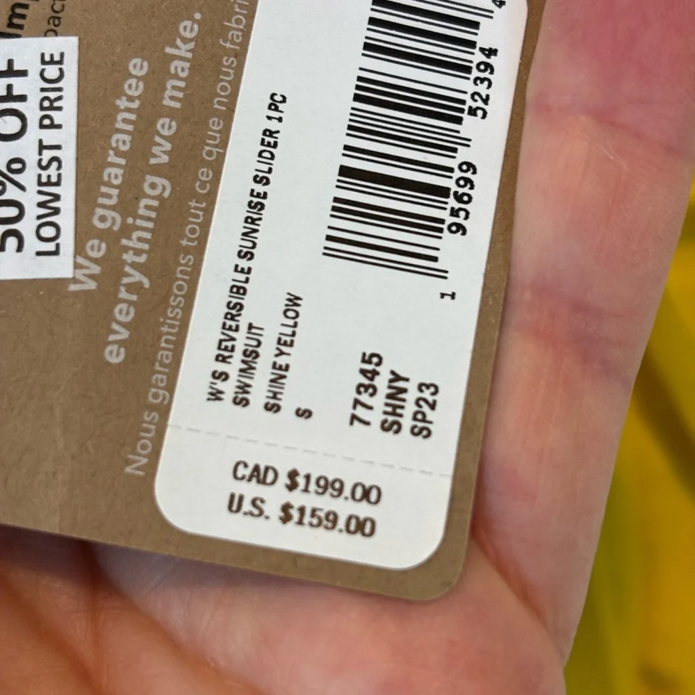 NWT Patagonia Yellow Reversible Swimwear Small - Picture 5 of 7